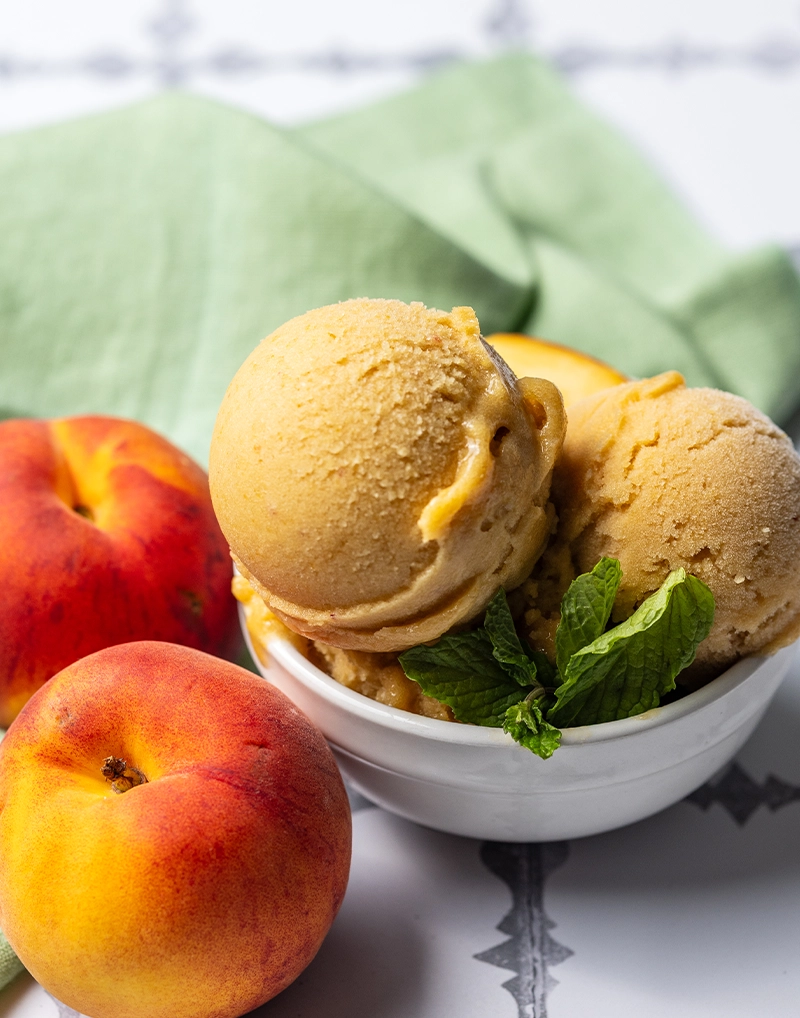 Dairy Free Peach Sorbet