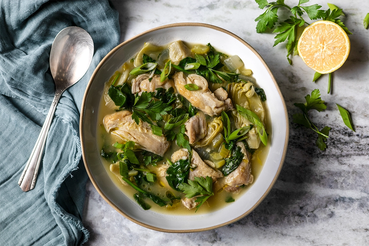 Spinach artichoke chicken stew aip paleo whole30