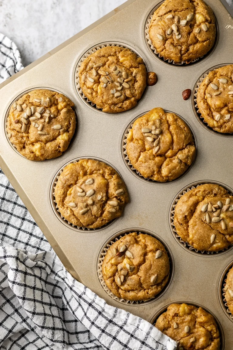 chickpea flour banana muffins dairy-free, egg-free