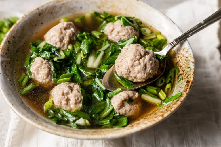 soy-free gluten-free wonton meatball soup