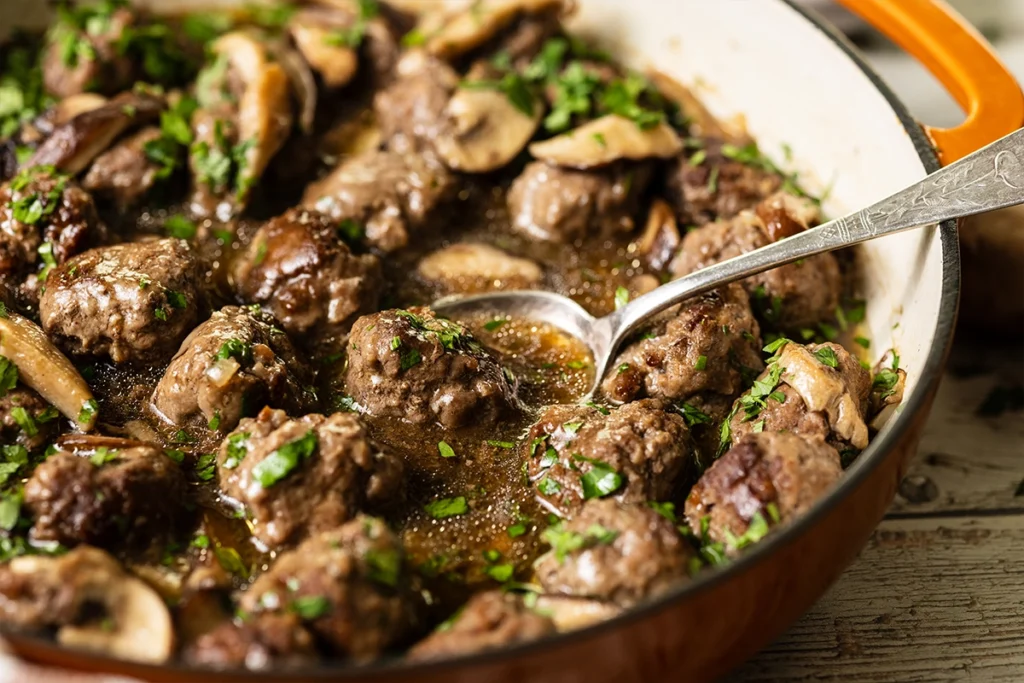 gluten-free swedish meatballs, dairy-free swedish meatballs, egg-free swedish meatballs
