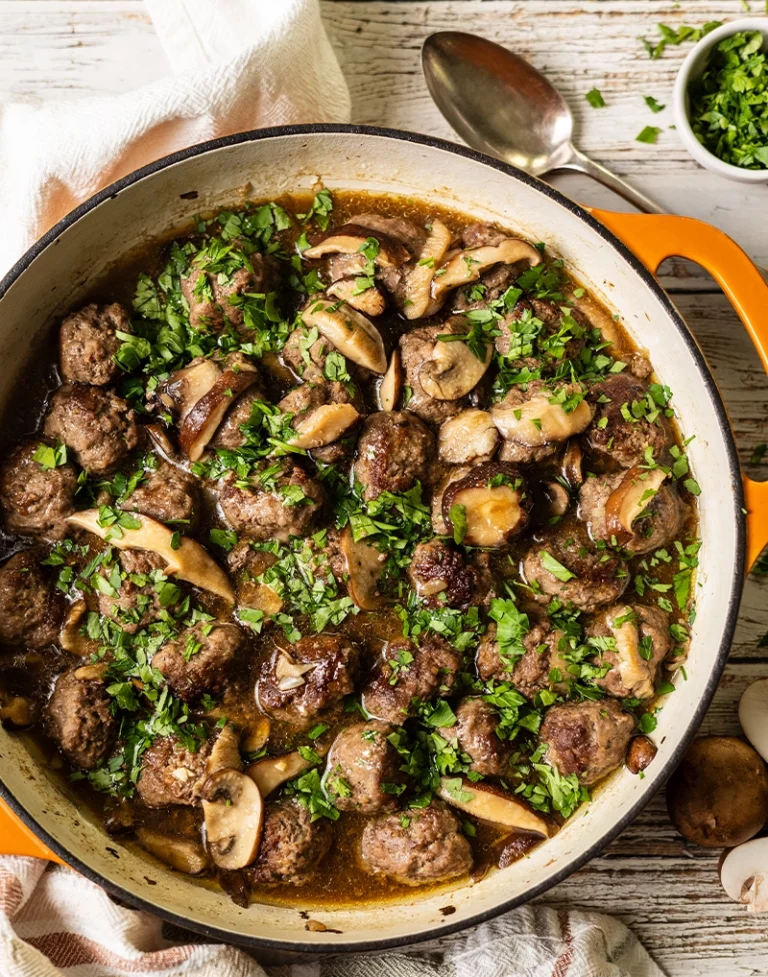 gluten-free swedish meatballs, dairy-free swedish meatballs, egg-free swedish meatballs