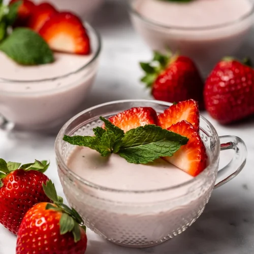 strawberry dairy-free panna cotta