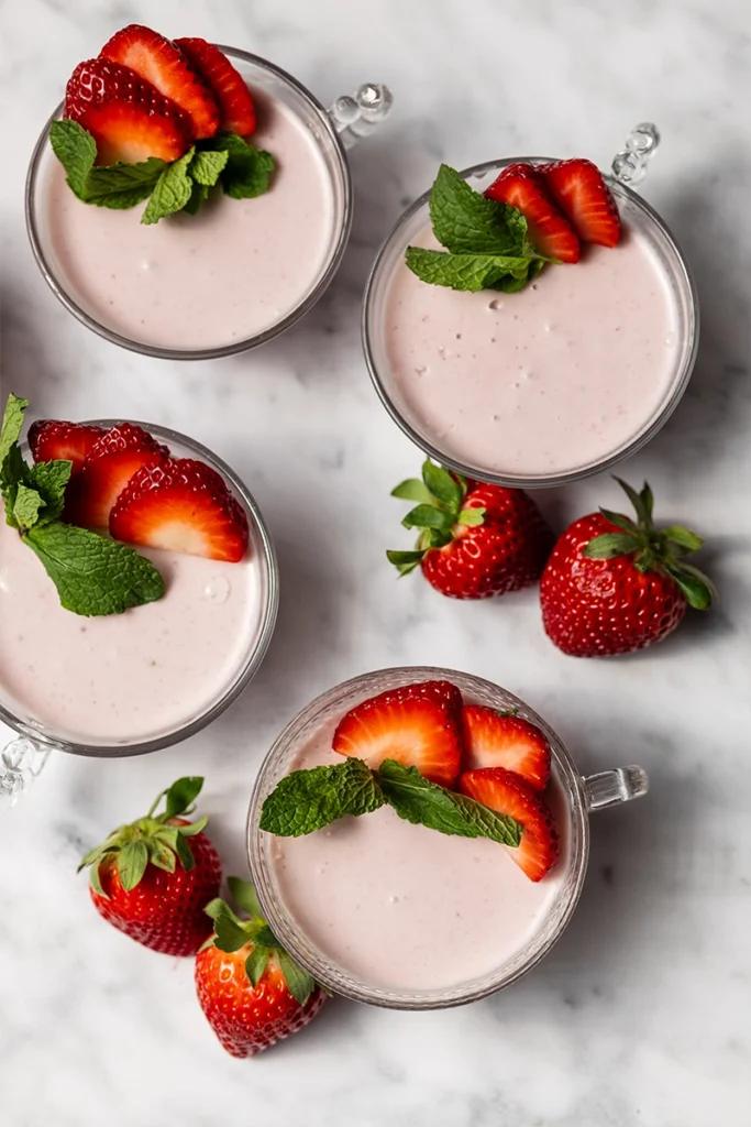 strawberry dairy-free panna cotta