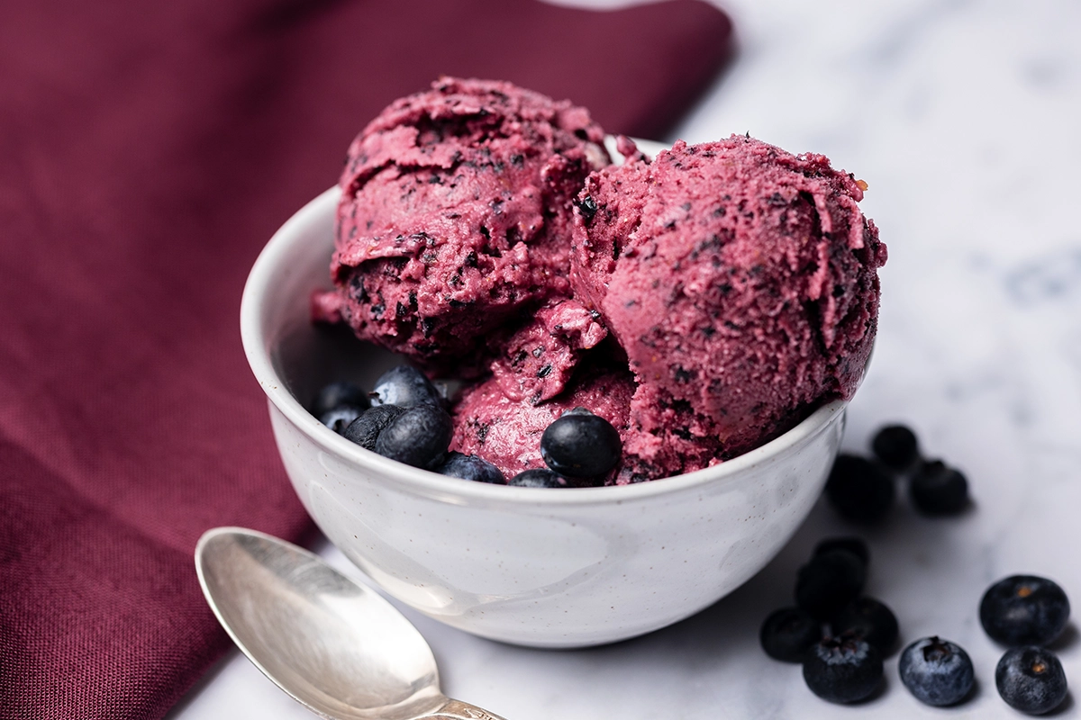 dairy free blueberry lemon ice cream