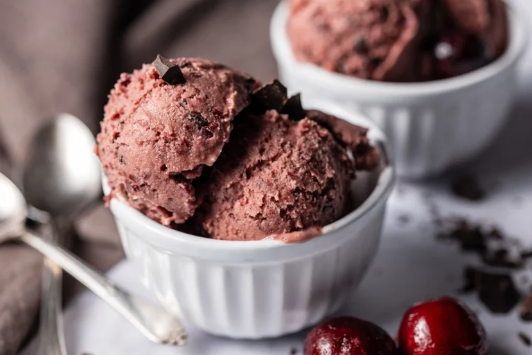 Dairy-Free Cherry Chocolate Chip Ice Cream